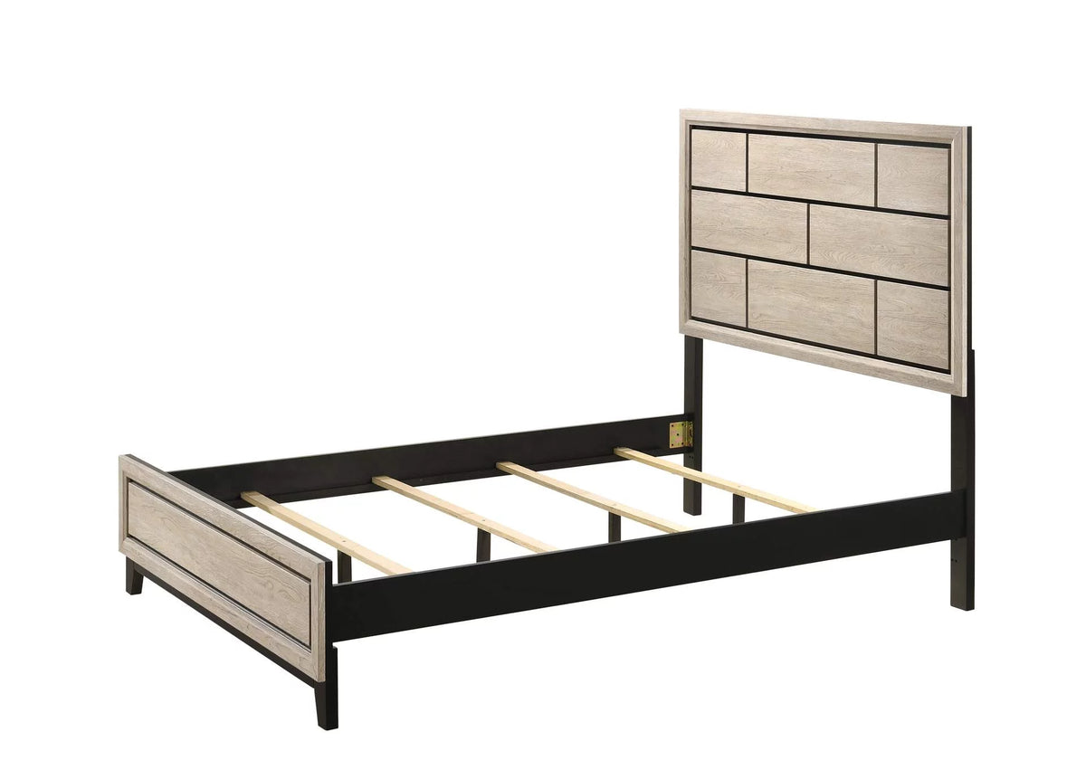 Queen Size Low-Profile Wooden Bed Z73816