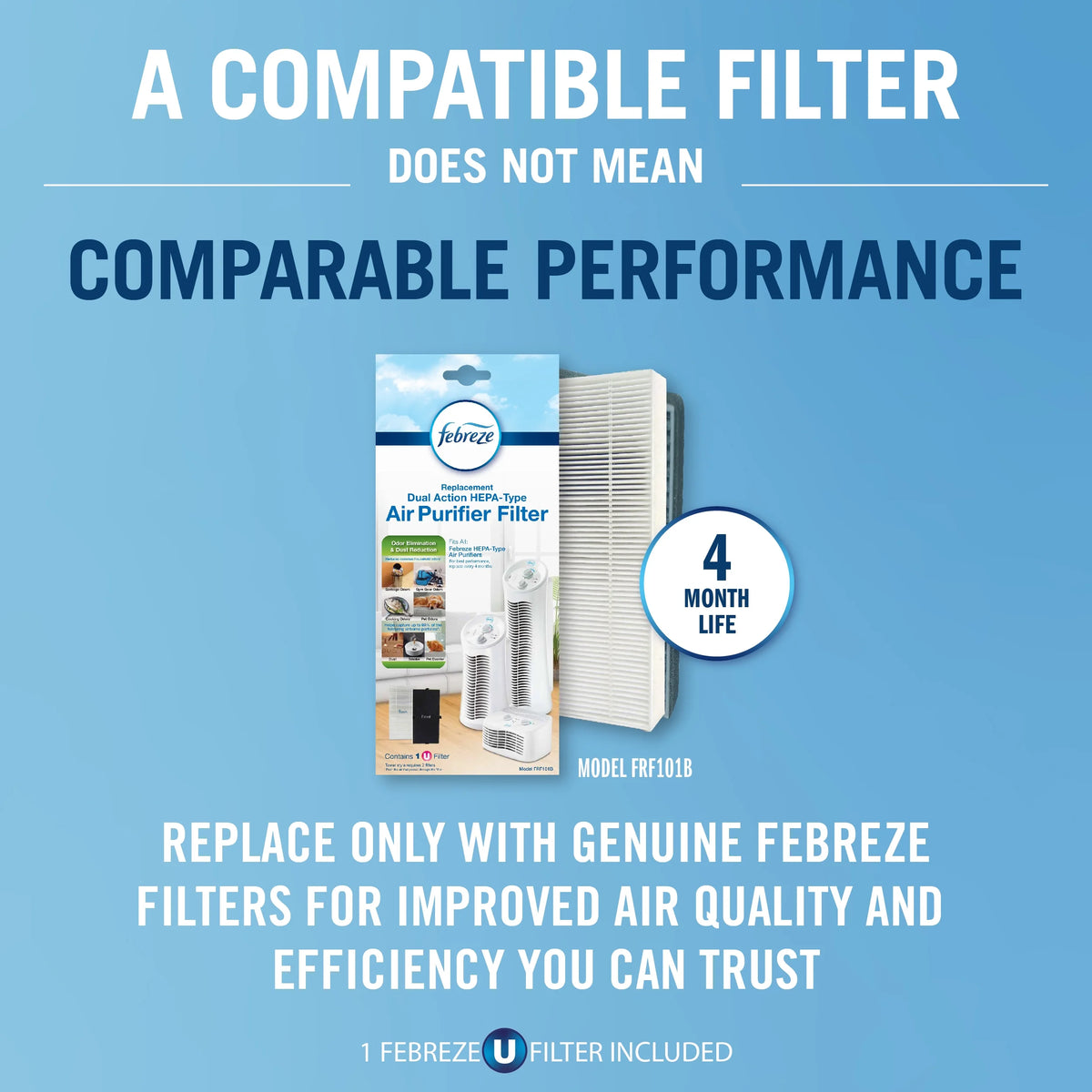 White Tabletop HEPA-Type Air Purifier M24453