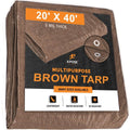 Brown Poly Tarps 20 x 40 - Case of 2 E7825