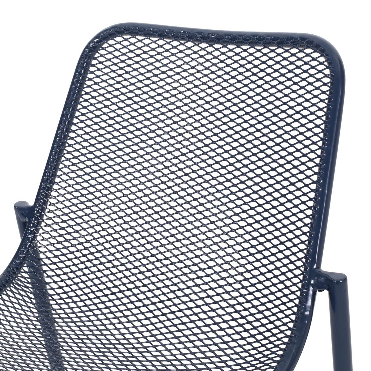 Matte Navy Blue Outdoor Dining Chair Set of 2 W754085