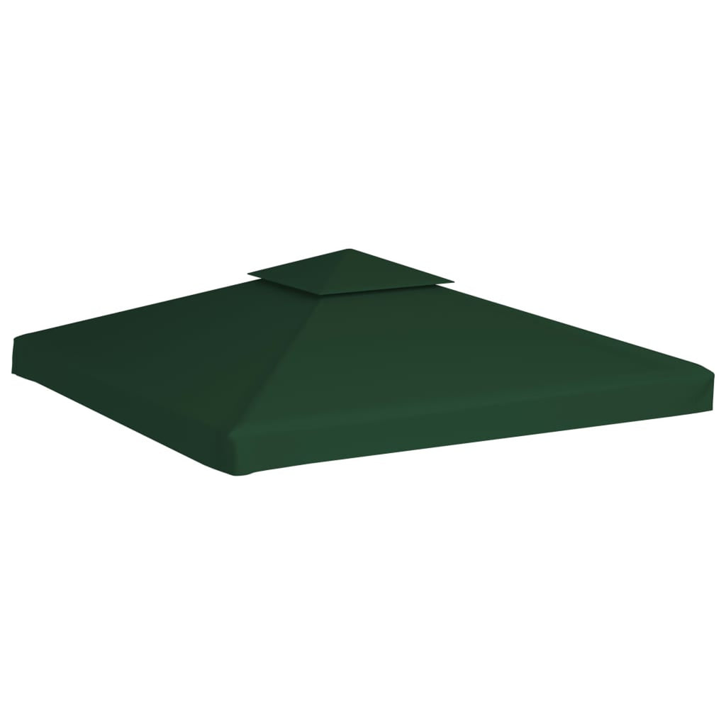 10'x10' Gazebo Replacement Canopy Top Cover with 2-Tier & 8 Grommet Green F707