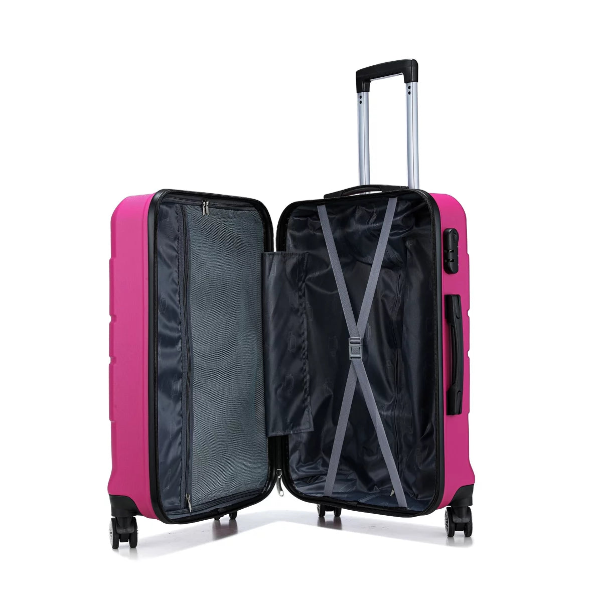 Carry On Luggage Hard Shell Suitcase with Spinner Wheels N389