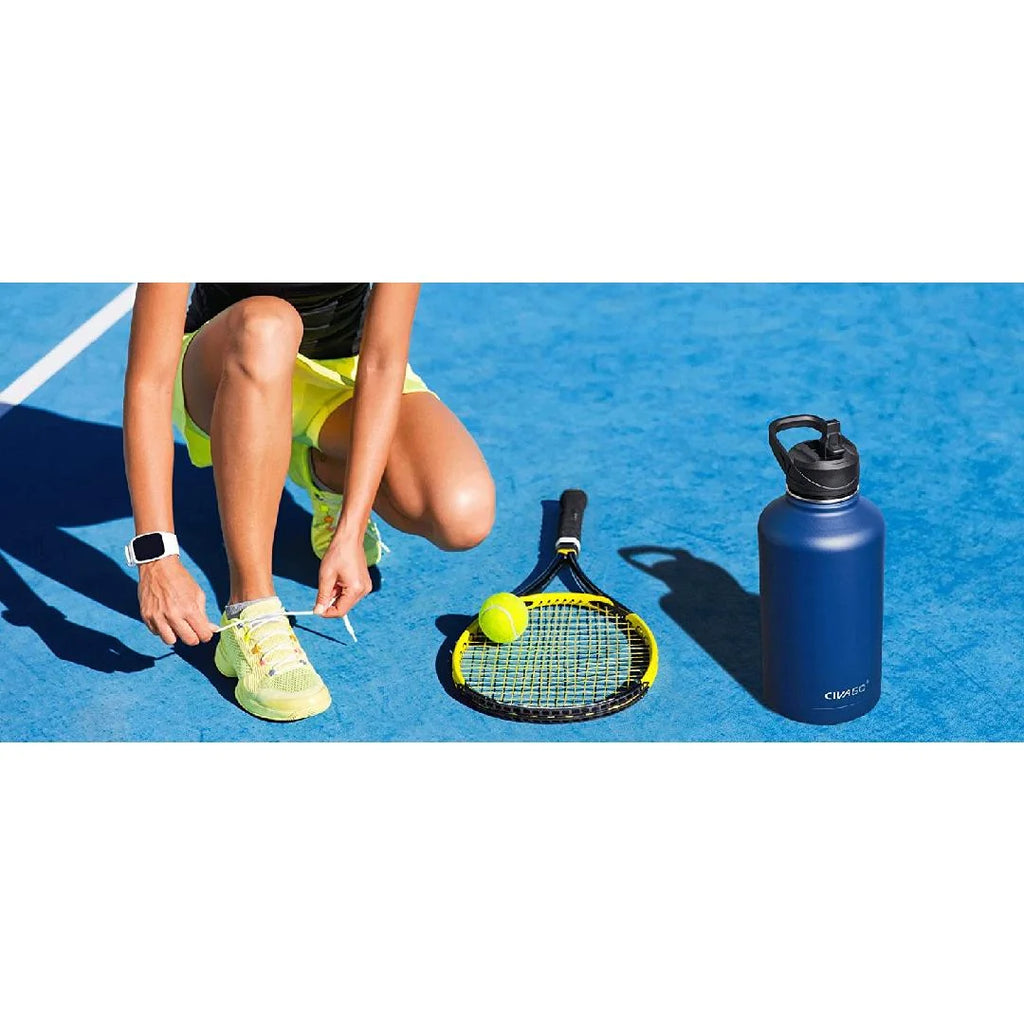 64 oz Insulated Stainless Steel Water Bottle with Straw V51955