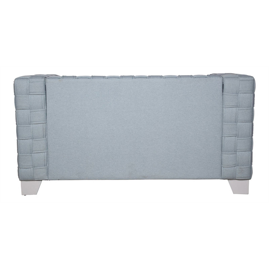 Light Teal Chenille Loveseat C96794
