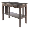40x22 Oyster Gray and Silver Solid Console Table C8018