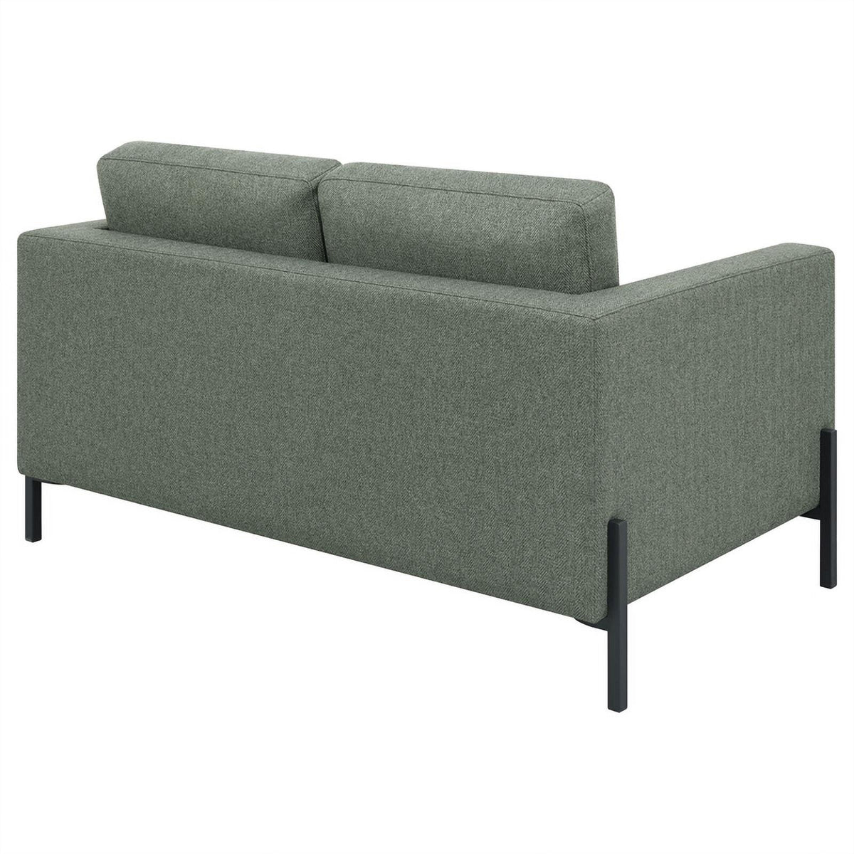 Sage Upholstered Fabric Loveseat with Track Arms I5663