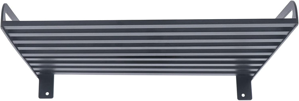 Black Wall Mounted Microwave Oven Bracket Storage Rack Aluminum J31602