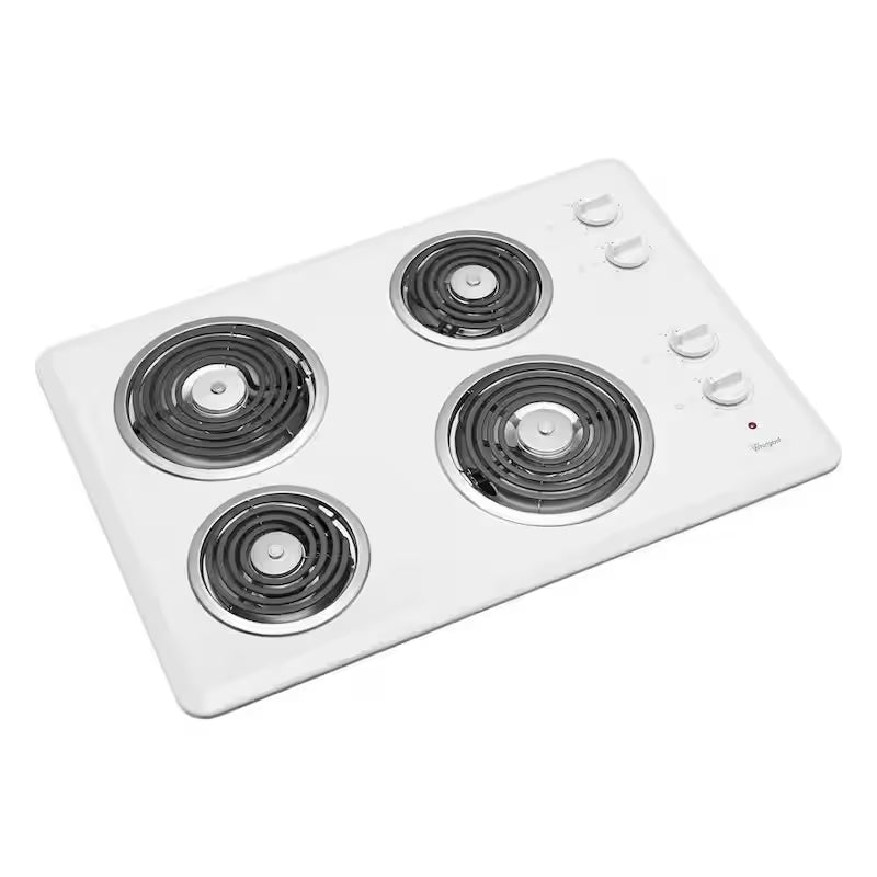 White 4 Element Coil Electric Cooktop C43873