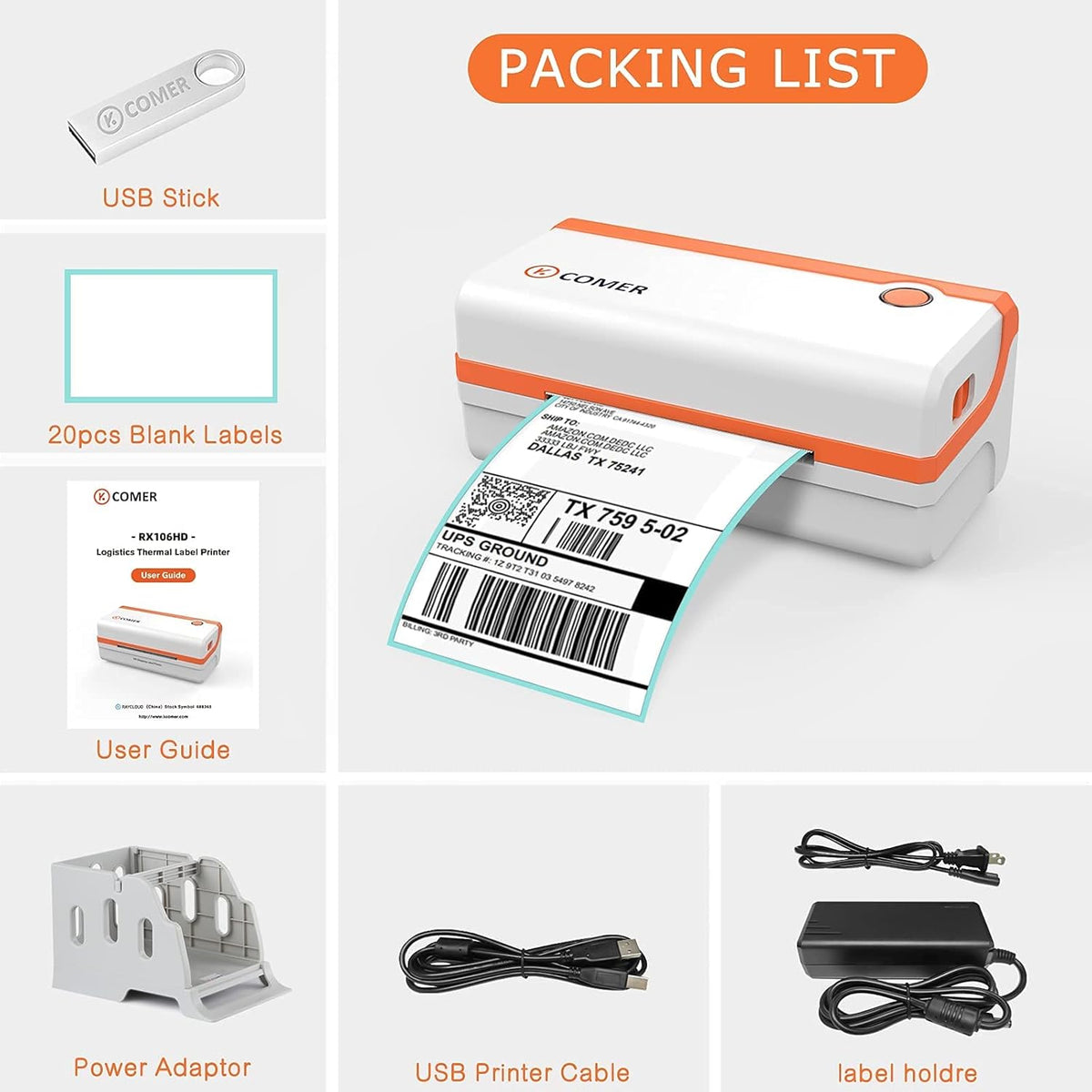 4x6 Direct Thermal Shipping Label Printer R190219