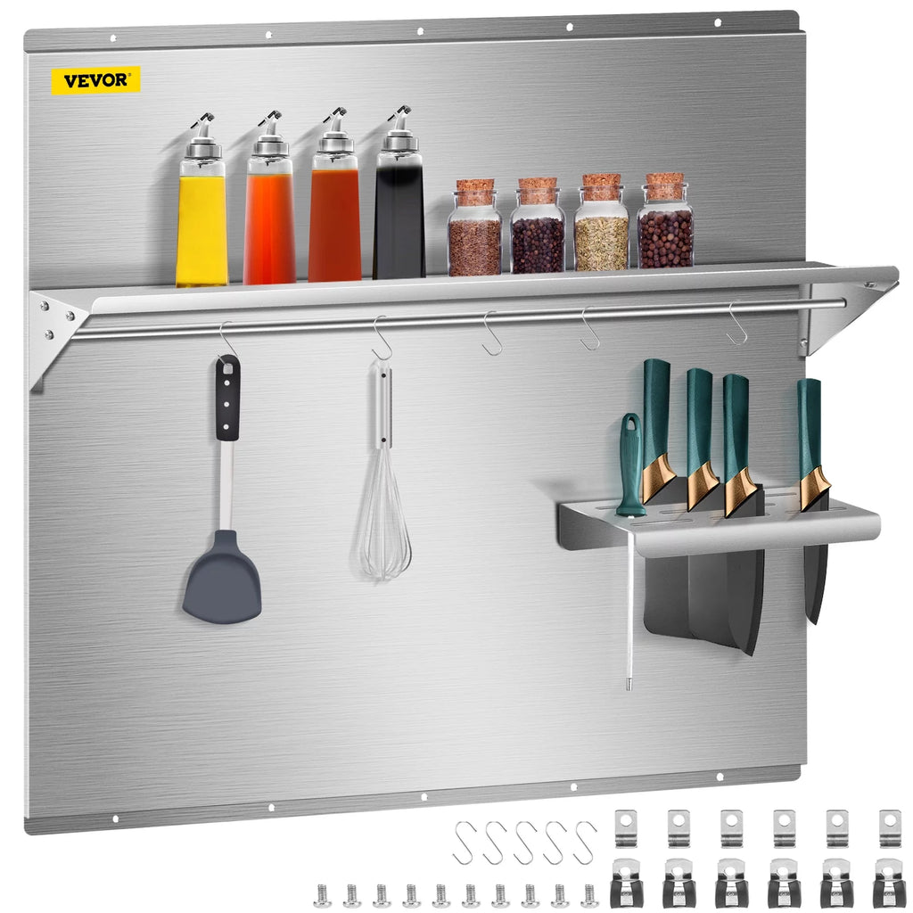 Stainless Steel Range Backsplash with Shelf R788579