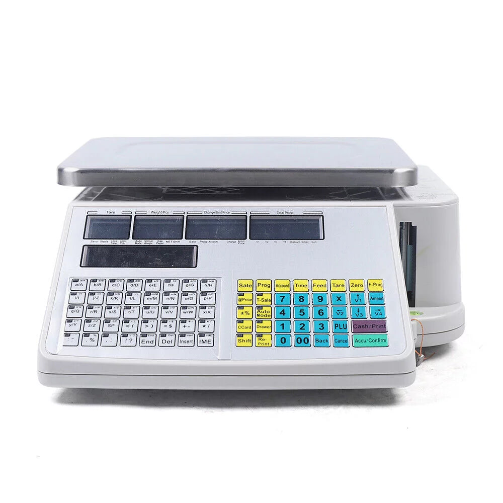 Digital Deli Meat Food Computing Retail Price Scale 66LB with Printer I859628