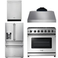 36 Gas Range, Range Hood, Refrigerator with Water and Ice Dispenser, Dishwasher U194