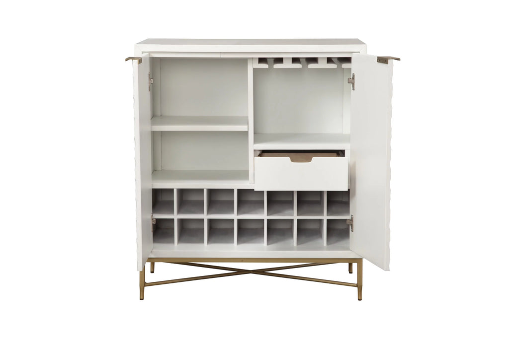 White Wood Bar Cabinet L437
