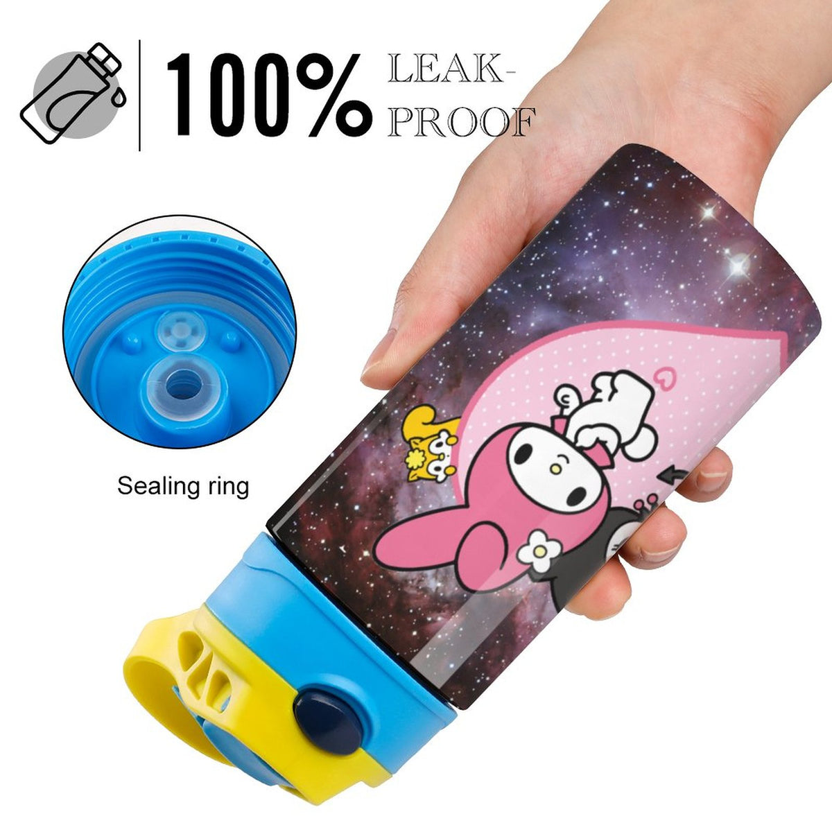 Stainless Steel Vacuum Insulated Water Bottle with Straw O24515