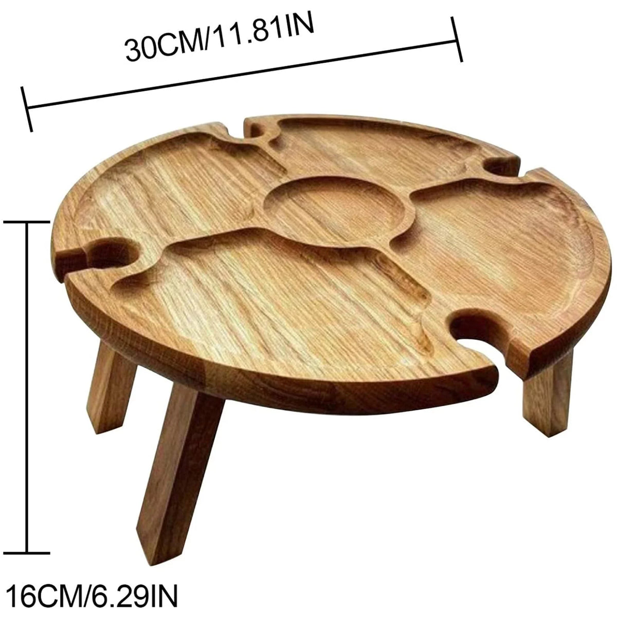 Wooden Collapsible Round Folding Table I252
