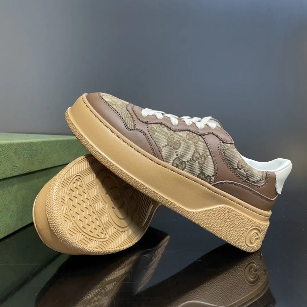 Brown And Beige Women's Sneaker Z155