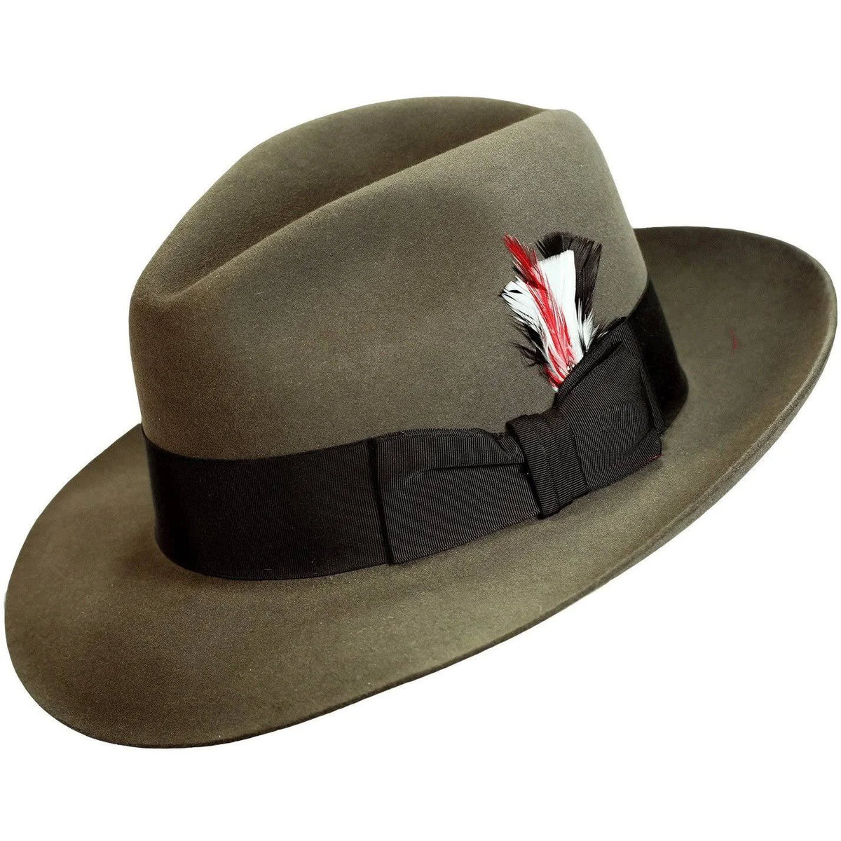 Caribou Fur Felt Fedora Hat Size 7 3/4 N411112