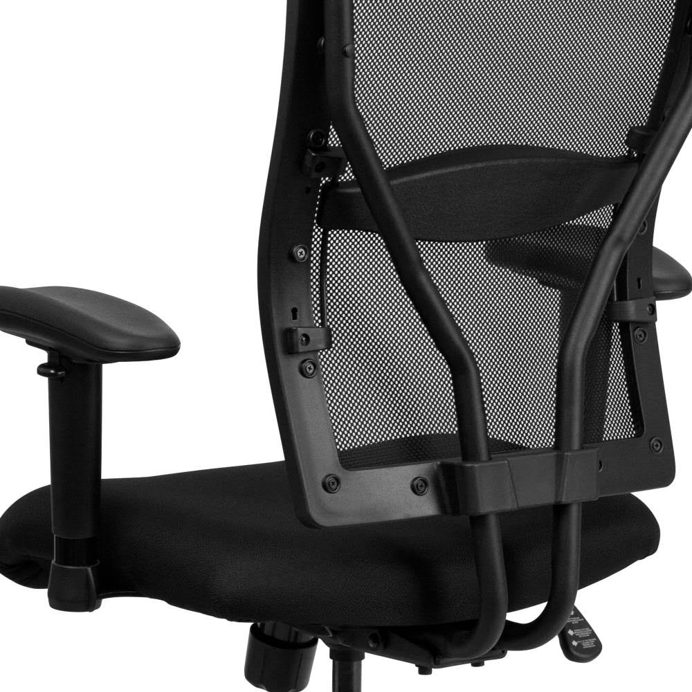 Black Mesh Office Chair with Arms, 400 lb. Capacity V2590