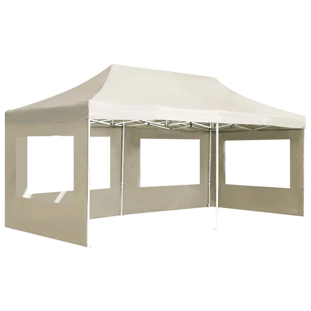 Cream Aluminium Folding Party Tent with Walls F930