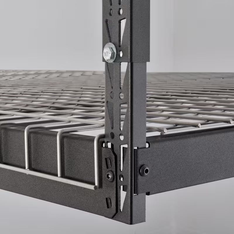 Adjustable Height Garage Overhead Ceiling Storage Rack Black C189714