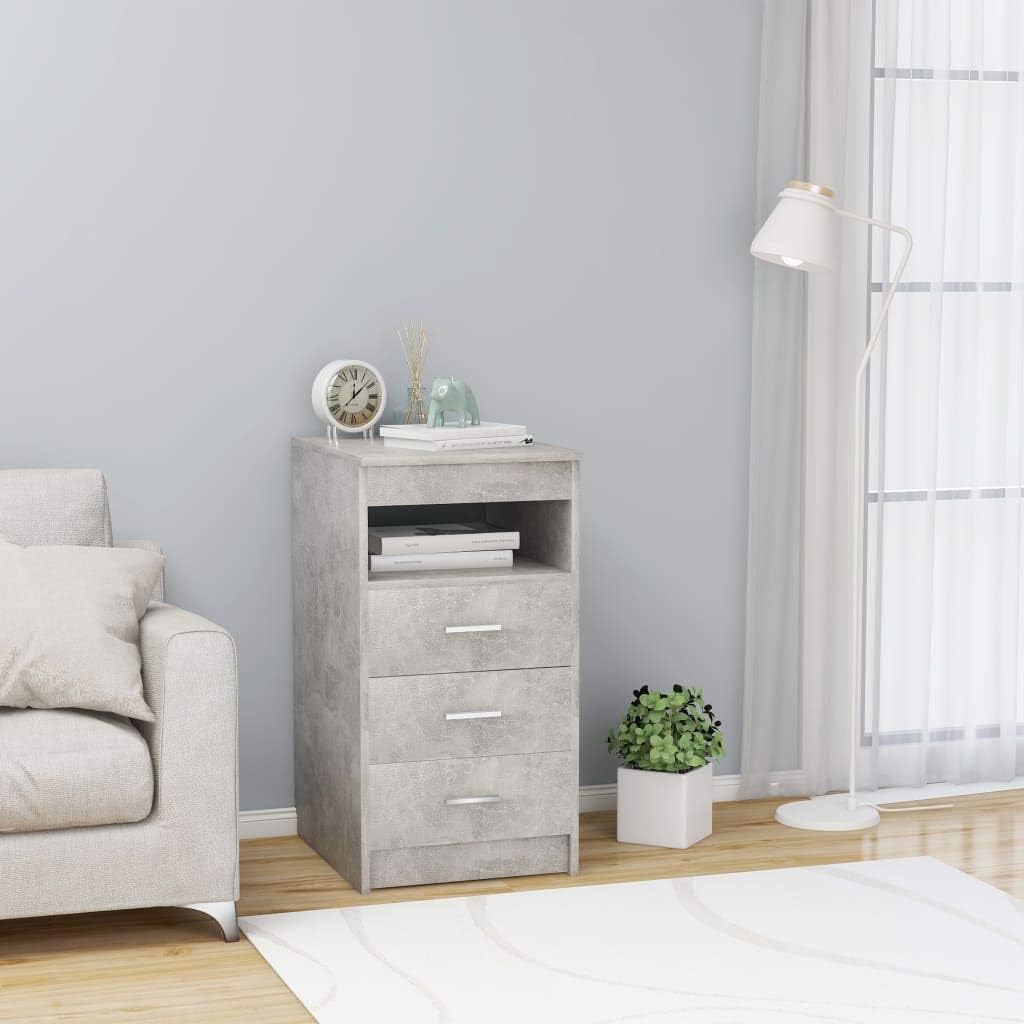 3 Drawer Nightstand with Storage Shelf W4137