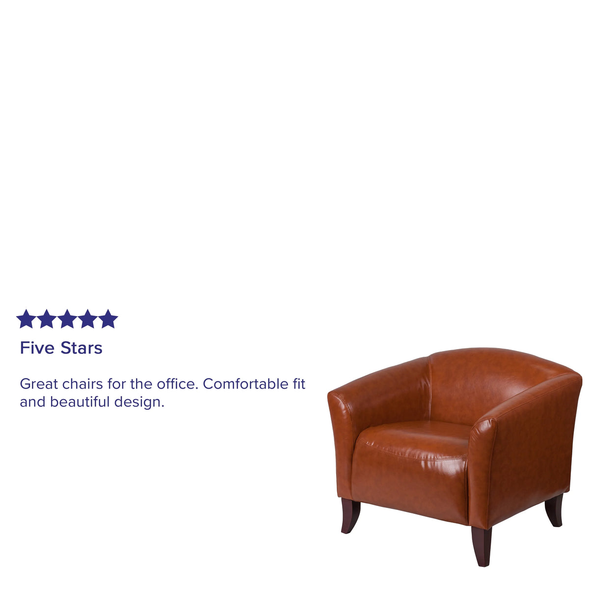 Cognac LeatherSoft Chair W18397