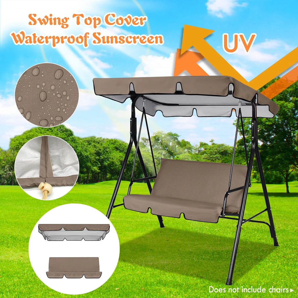 Outdoor Courtyard Swing Ceiling Cover Awning Rain Cover Replacement Cloth S11970