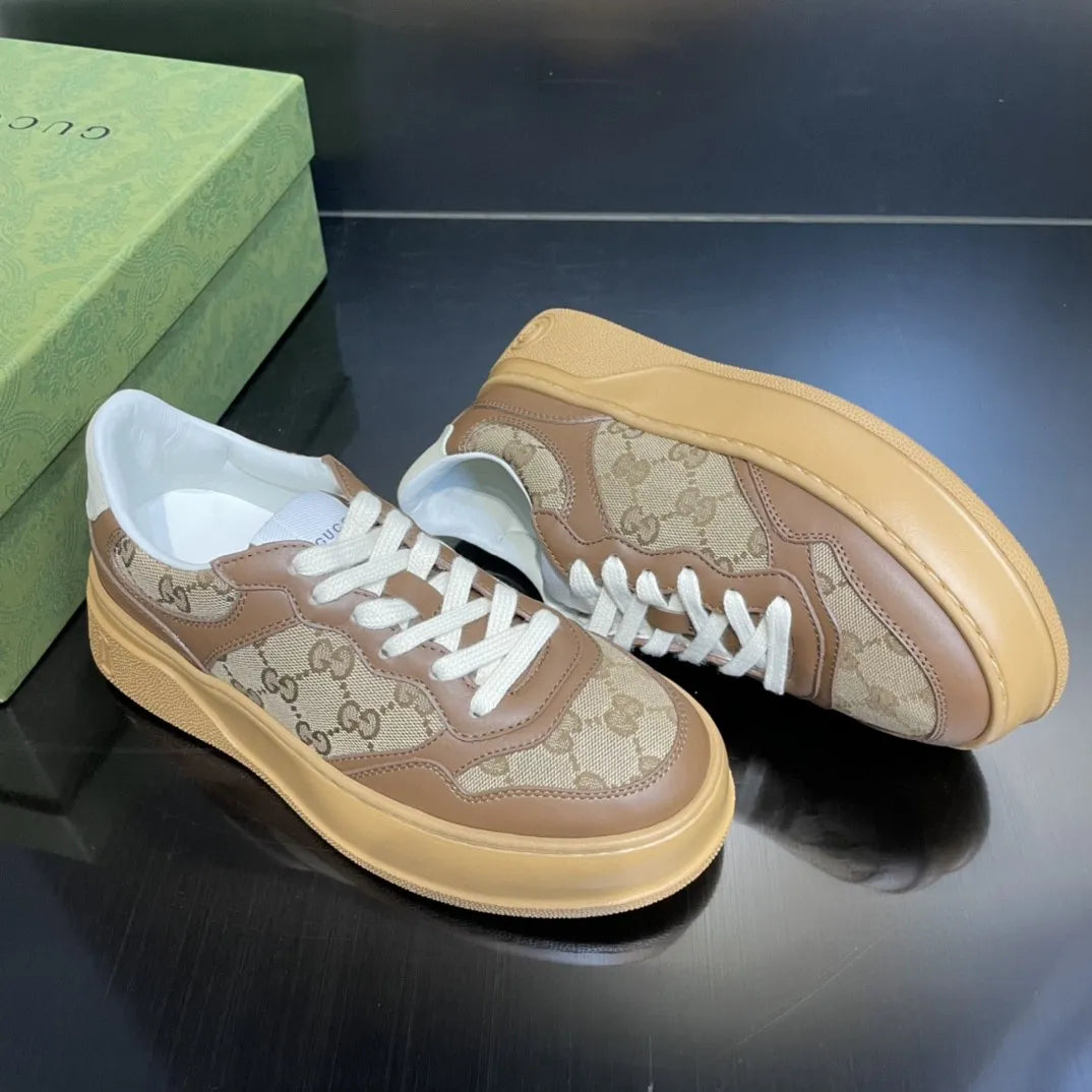 Brown And Beige Women's Sneaker Z155