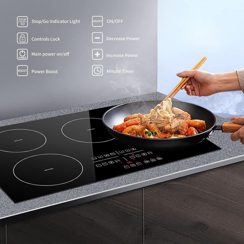 Induction Cooktop 30 Inch Electric Smoothtop Cooktop with 4 Boost Burner P69049