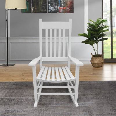 White Wooden Porch Rocker Chair K954