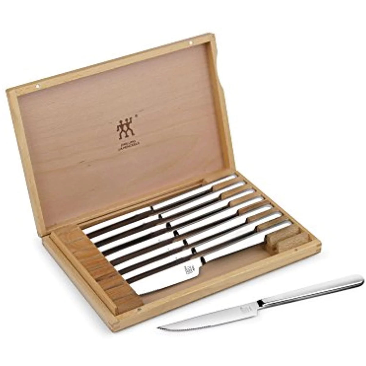 Stainless Steel Steak Knife Set with Wood Box R11869
