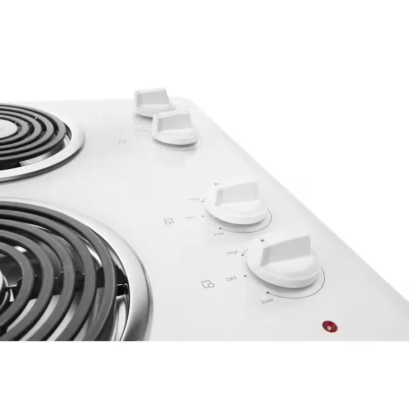 White 4 Element Coil Electric Cooktop C43873