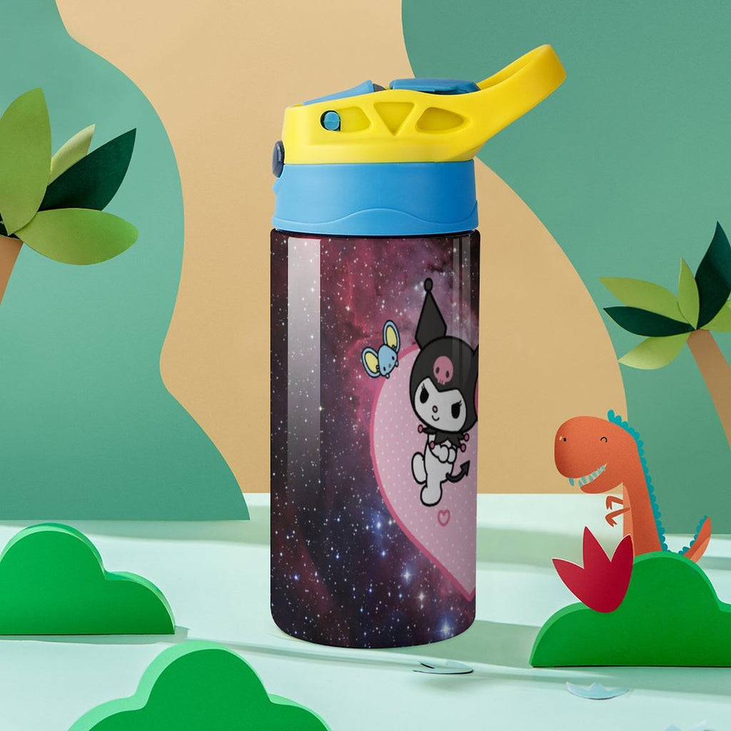 Stainless Steel Vacuum Insulated Water Bottle with Straw O24515