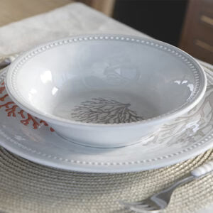Melamine Deep Plate Coral 6 Pcs Z4699