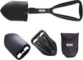 Black Folding Survival Shovel with Wood Saw Edge and Carry Case K8831