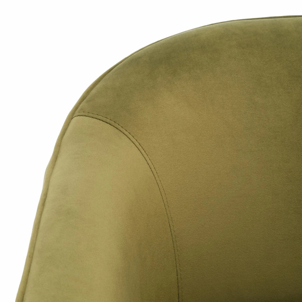 Olive Green Velvet Accent Chair E6872