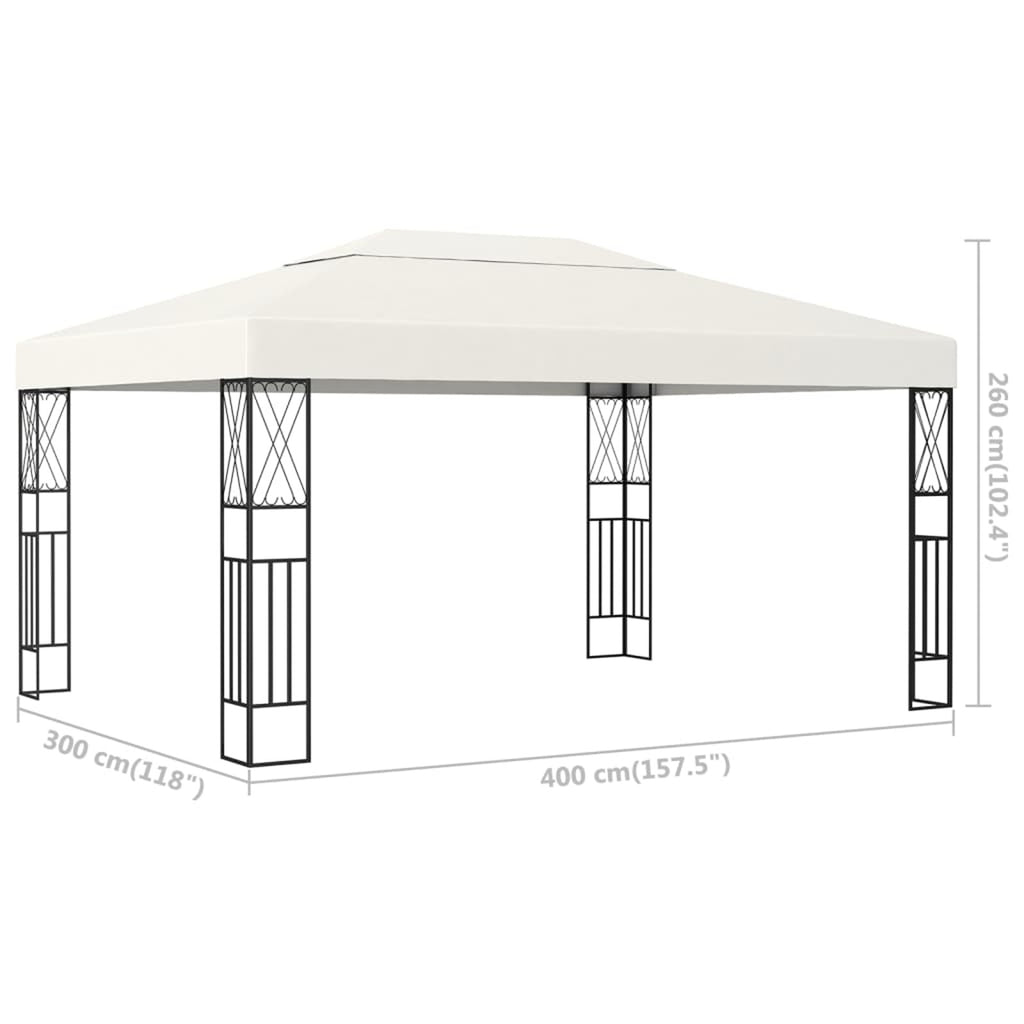Cream Fabric Gazebo Y439