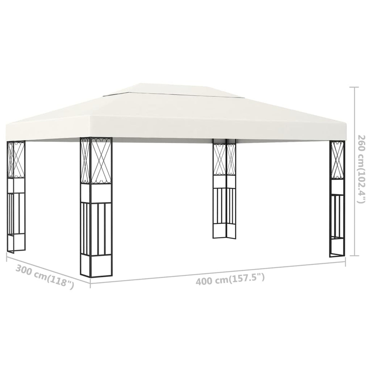 Cream Fabric Gazebo Y439