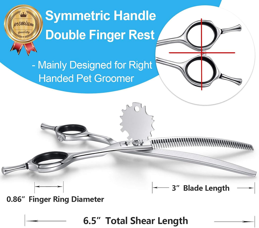 6.5 Inch Dog Grooming Scissors Japanese Stainless Steel Silver N372967