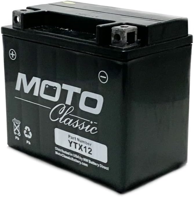 12V 12Ah 220CCA Sealed Motorcycle Battery W364