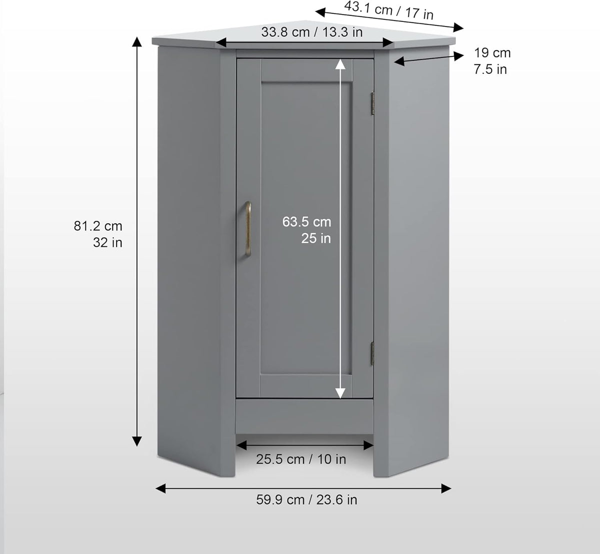 Grey Corner Cabinets J319