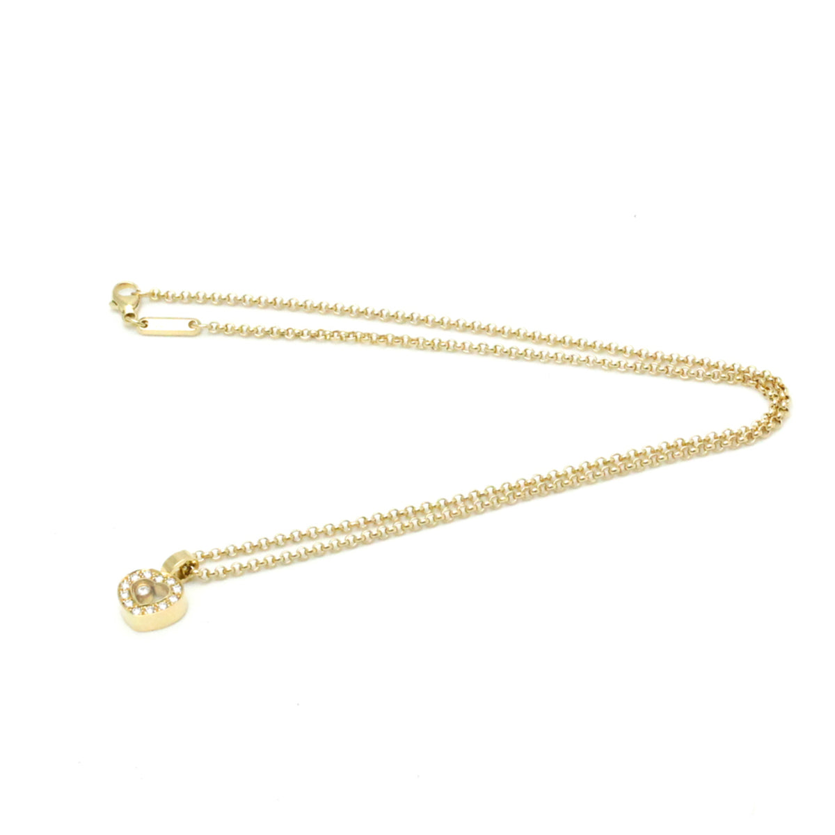 18K Yellow Gold Diamond Pendant Necklace T535671