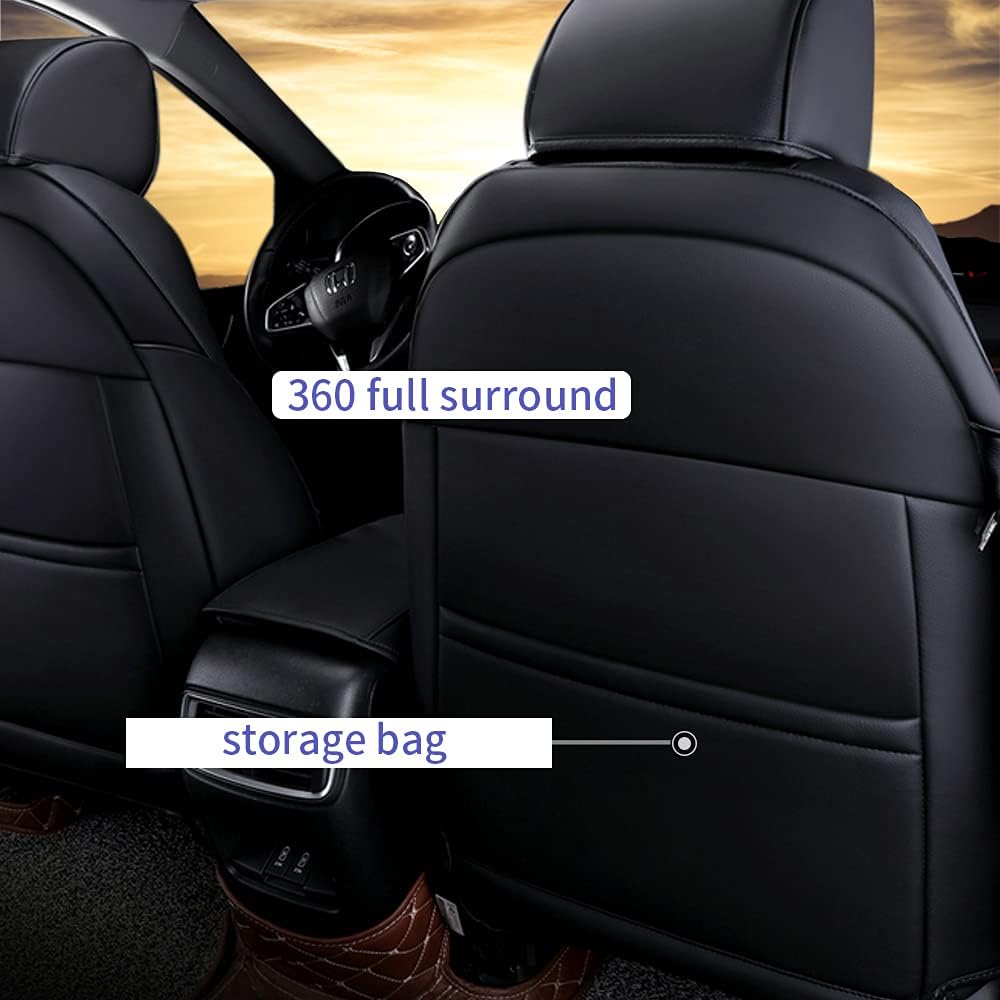 Faux Leather Waterproof Full Set Car Seat Covers P258
