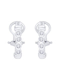 10k White Gold Diamond Huggie Earrings I627837