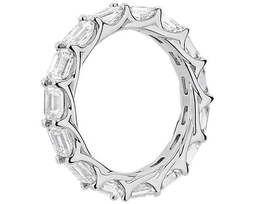 14K White Gold Emerald Cut Diamond Eternity Band A929038