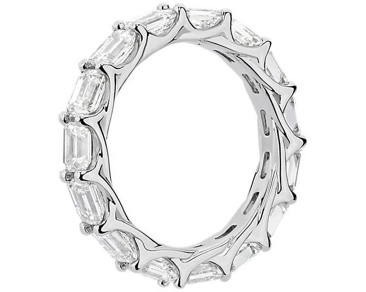 14K White Gold Emerald Cut Diamond Eternity Band A929038