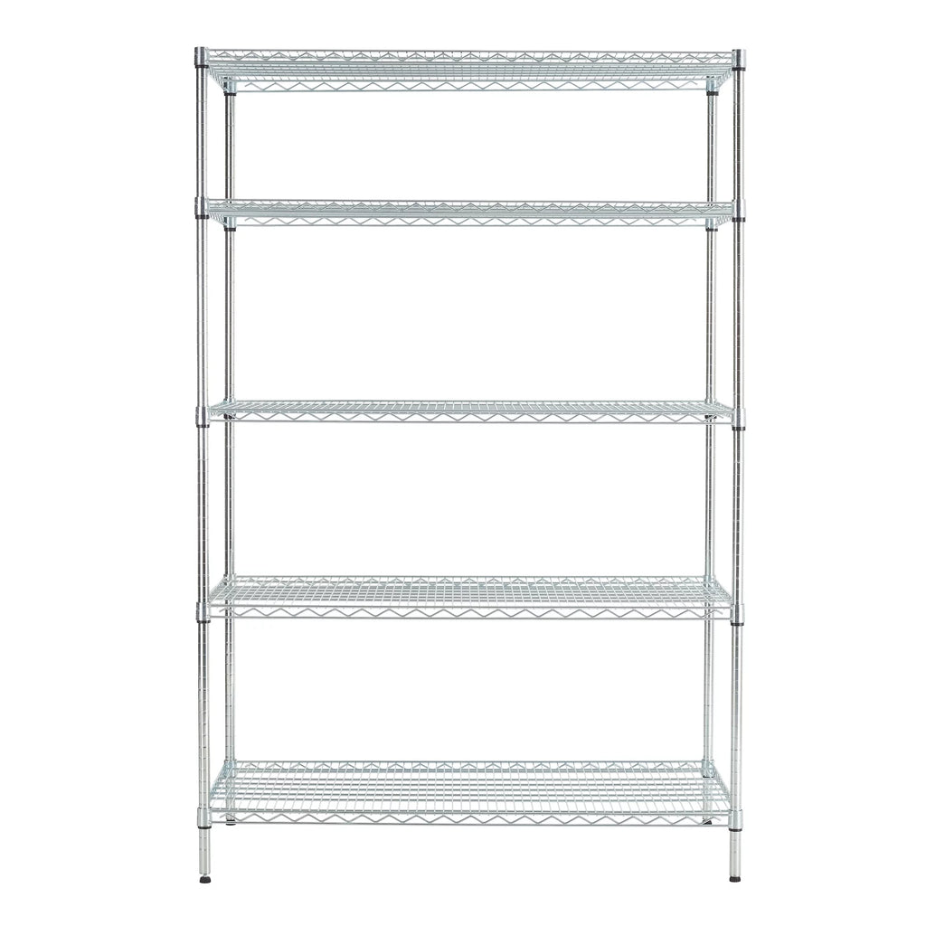 Wire 5-Tier Storage Shelf Unit Chrome Y6712