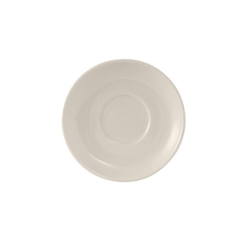 5 inch Demitasse Saucer Coupe Eggshell American White, Case of 36 Q35974