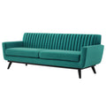 Teal Blue Velvet Tufted Sofa Z34822