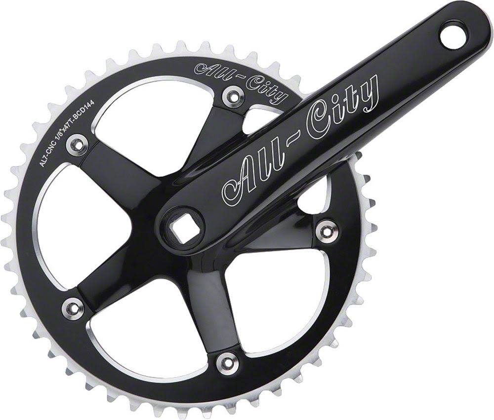 Black 165mm Track Crank R133